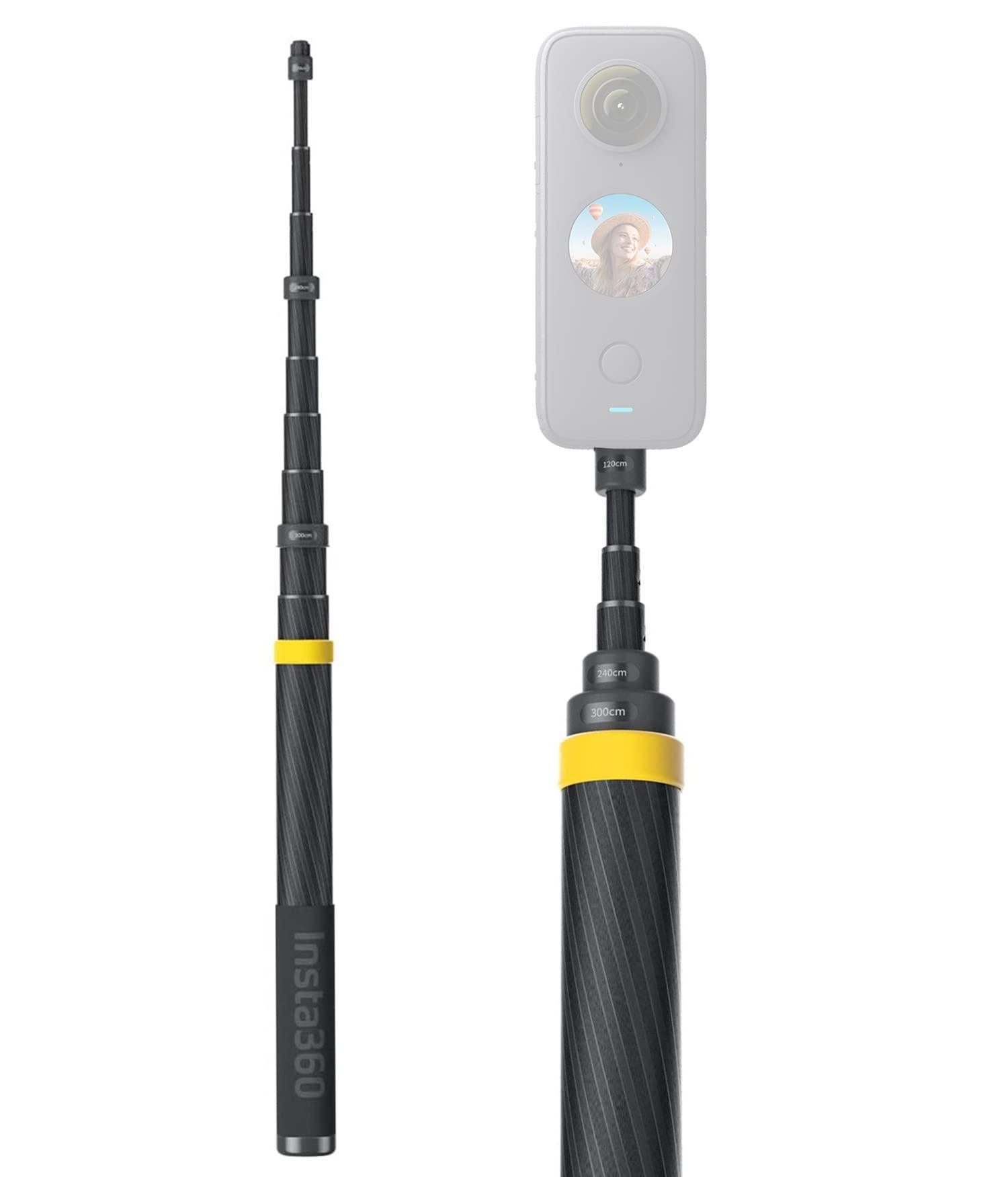 Insta360 Selfie Stick | Captura aérea incrível | Extensão de 3m | Preto