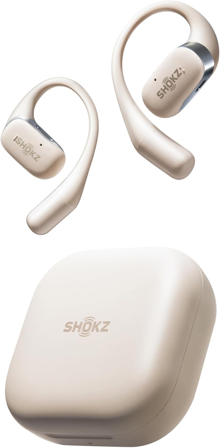 SHOKZ OpenFit Open-Ear Earhook Bluetooth Earbuds,  28H Playtime Fast Charging; Bluetooth 5.2; True Wireless