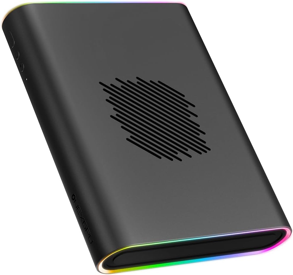 ONE XPLAYER OneXGPU 2 eGPU with AMD RX 7800M 12GB GDDR6 RDNA 3, Portable External GPU for Laptops and Handhelds with Thunderbolt 3/4, USB 4, OCuLink Port