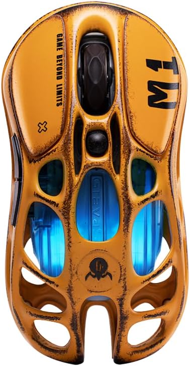 GravaStar Mercury M1 Pro Gaming Mouse, 78g Lightweight Magnesium Alloy, 26,000 DPI, PAW3395DM Sensor, 5 Programmable Buttons, Support Wired/2.4GHz/BT, Up to 200 Hours Battery Life