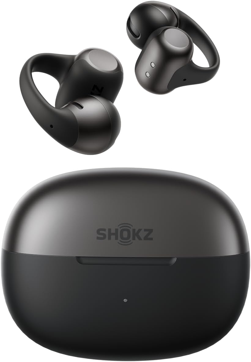SHOKZ OpenDots 2 Open-Ear Clip-On Earbuds, White, Dolby Audio, 3 Mics Rich bass with Dolby Audio; 3-mic clear calls; 40H listening; IP57; Bluetooth 6.1; Travel/City walk/Commuting/Yoga/Pilates