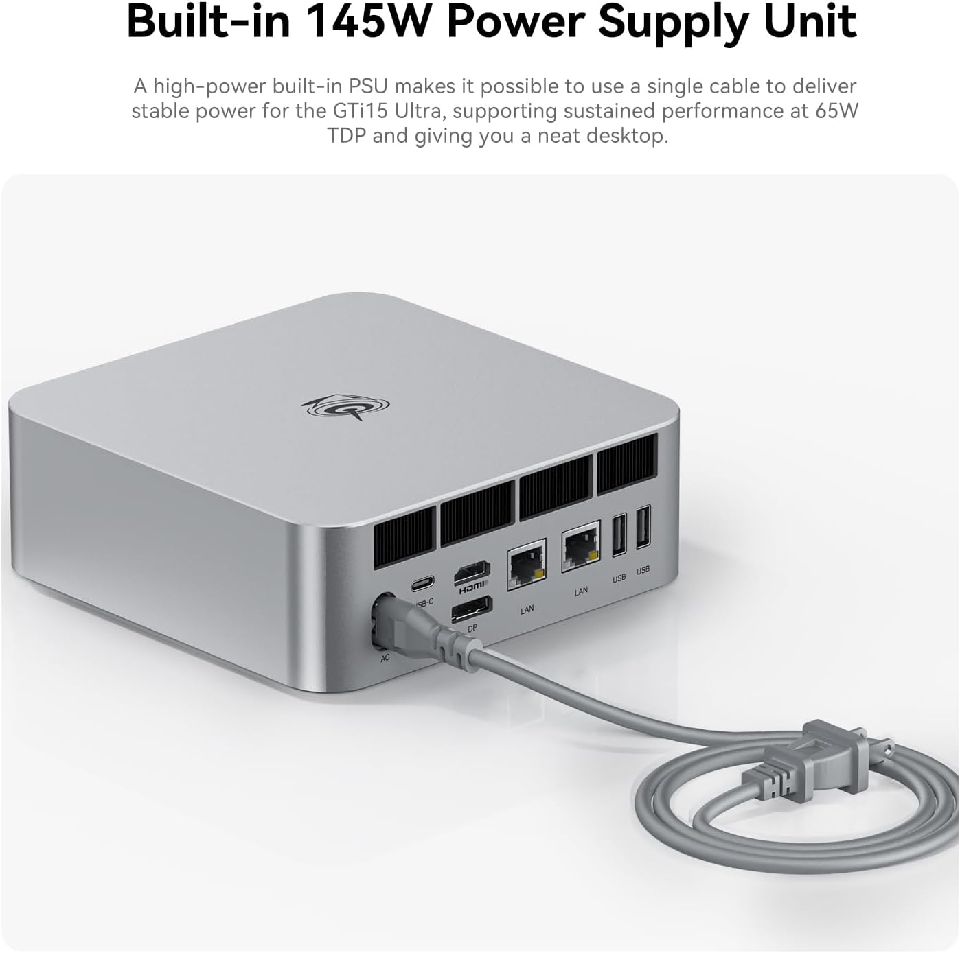 Beelink GTi15 Mini PC, Intel Ultra 9 285H 16C/16T,32G DDR5 1TB SSD Mini Computer, Triple Display HDMI&DP/USB-C/WiFi7/BT5.4/NPU/4K 144Hz/Support AI/W-11 Pro