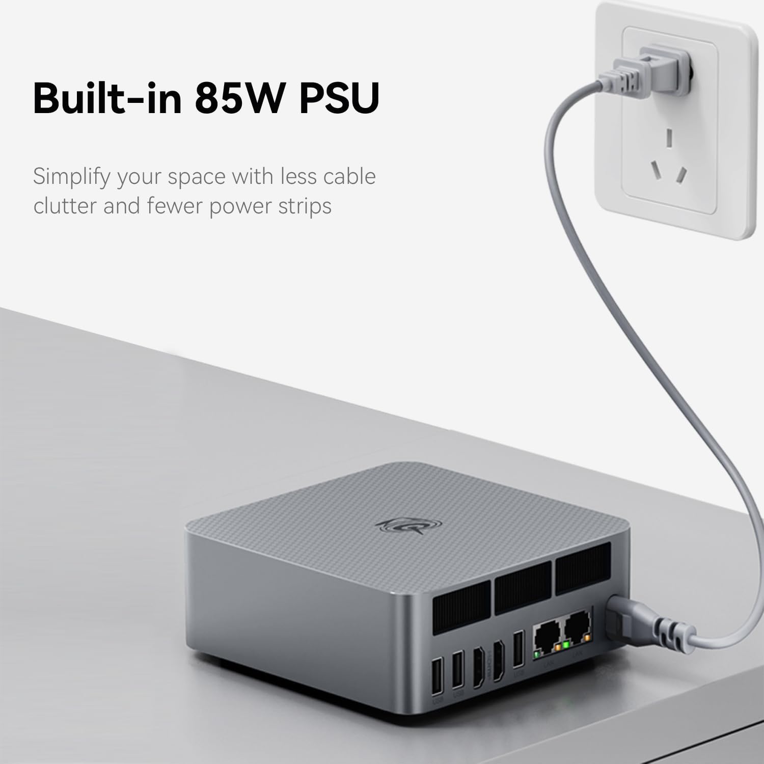 Beelink EQR7 Mini PC, AMD Ryzen 7 7735U(6nm, 8C/16T) up to 4.75GHz Mini Computer 24GB LPDDR5 RAM 1TB M.2 PCIe 4.0 SSD, 4K@60Hz Dual Display, Built-in PSU WiFi6/BT5.2/2.5G