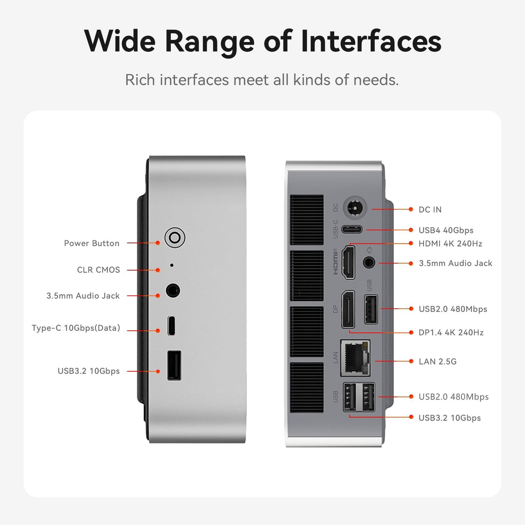 Beelink SER9 Pro Mini PC, AMD Ryzen 7 H 255(up to 4.9GHz) 8C/16T Mini Computer 24GB LPDDR5X RAM 1TB NVMe PCIe 4.0 SSD, 4K Triple Screen Display WiFi6/BT5.2/WOL/W-11 Pro
