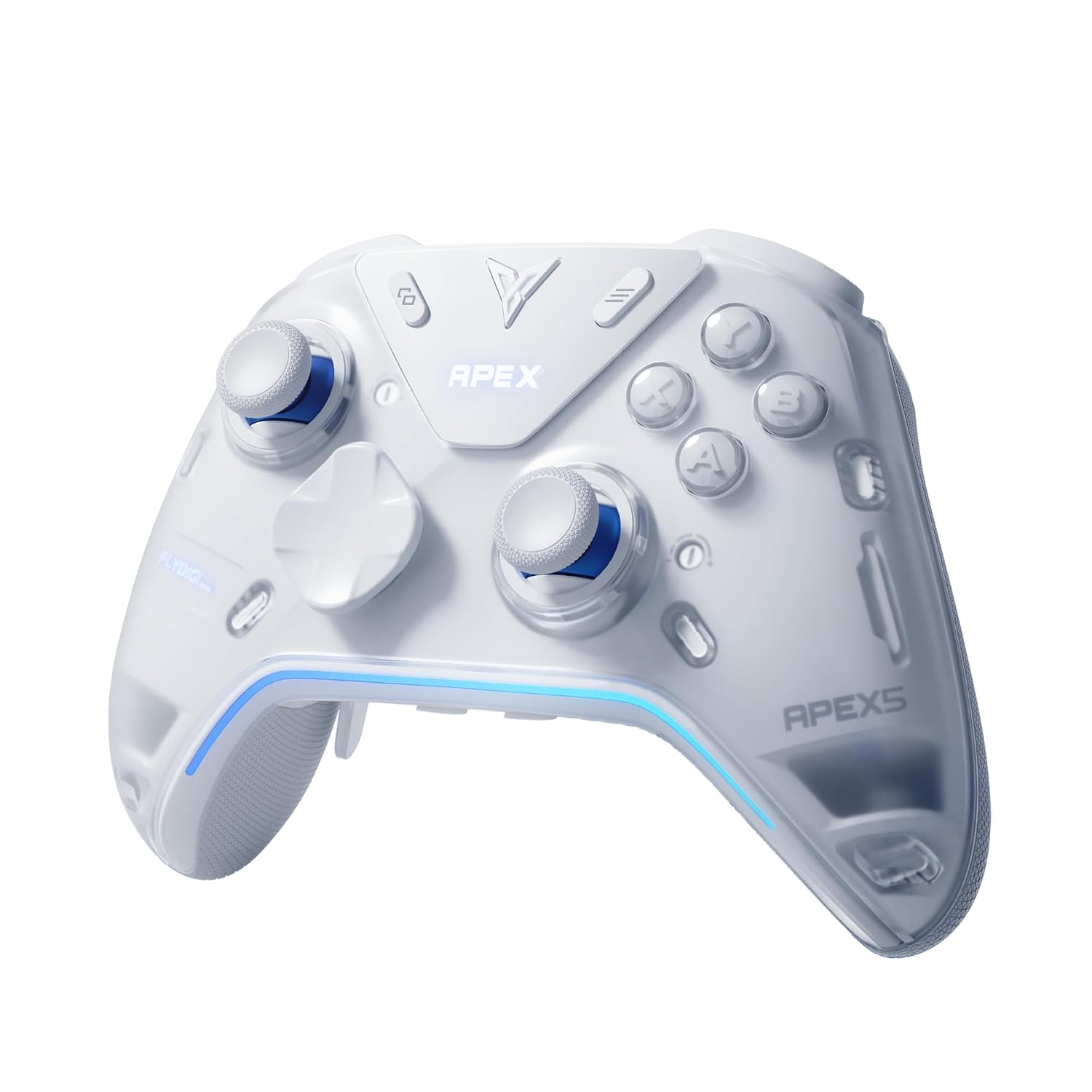 FLYDIGI Apex 5 PC Controller, Forceflex Joystick, 3ms Ultra-Low Latency | ForceAdapt Triggers, RGB Light Bar, Full-Color LCD Display,1500mAh Battery, Trigger+Grip Vibration, 6 Extra Bottons