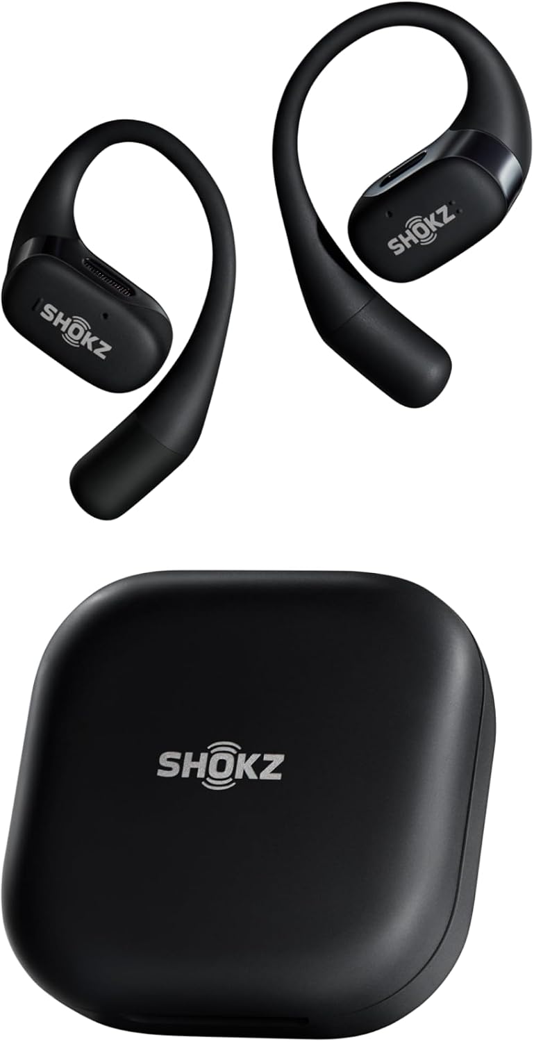 SHOKZ OpenFit Open-Ear Earhook Bluetooth Earbuds,  28H Playtime Fast Charging; Bluetooth 5.2; True Wireless