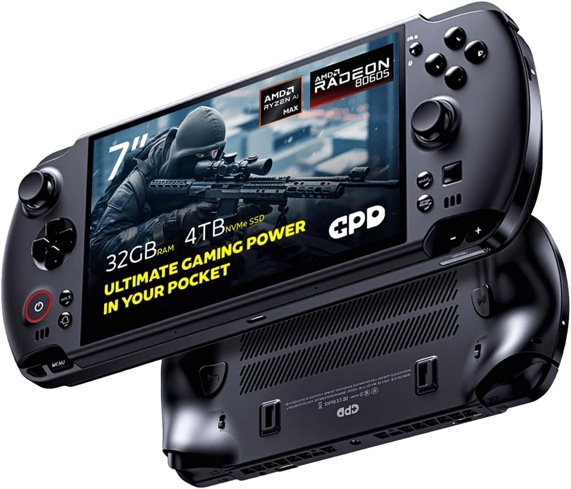 GPD Win 5 Handheld Gaming PC | AMD Ryzen AI Max+ Ryzen 395 Radeon 8060S Graphics | Portable PC for AAA Gaming and Emulation
