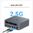 Beelink EQi13 Mini PC, Intel 13420H 8C/12T, 24GB DDR4 500G PCIe4.0 SSD Mini Computer, Desktop Computer Built-in PSU/Dual Display/4K 60Hz/WiFi6/BT5.2/HTPC/Home