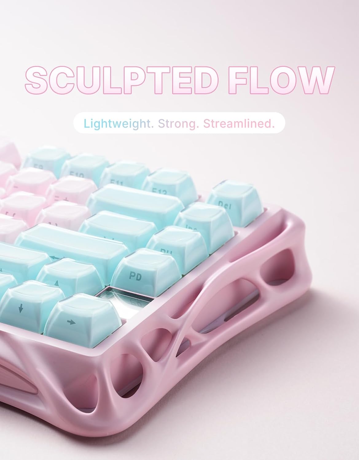 GravaStar Mercury K1 Lite 75% Wireless Mechanical Gaming Keyboard RGB | Gasket Mount, Hot Swappable Linear Switches, Creamy Sound Keyboard, 2.4GHz/USB-C/Bluetooth 5.0, for Win/Mac