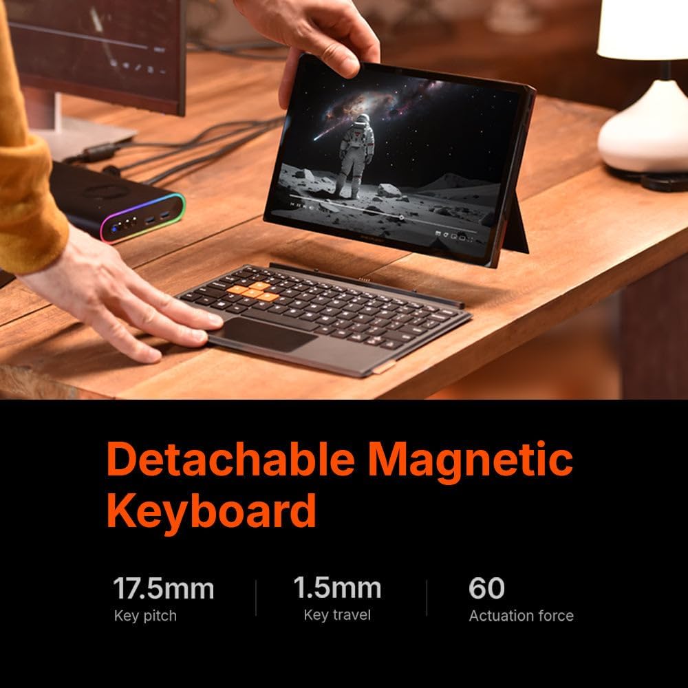 Cutesliving OneXPlayer X1 Air 3-in-1 Gaming Laptop with Core Ultra 7 258V, Arc Graphics 140V, 10.95-inch 120Hz Display, 32GB RAM, Magnetic Keyboard, Detachable Controllers