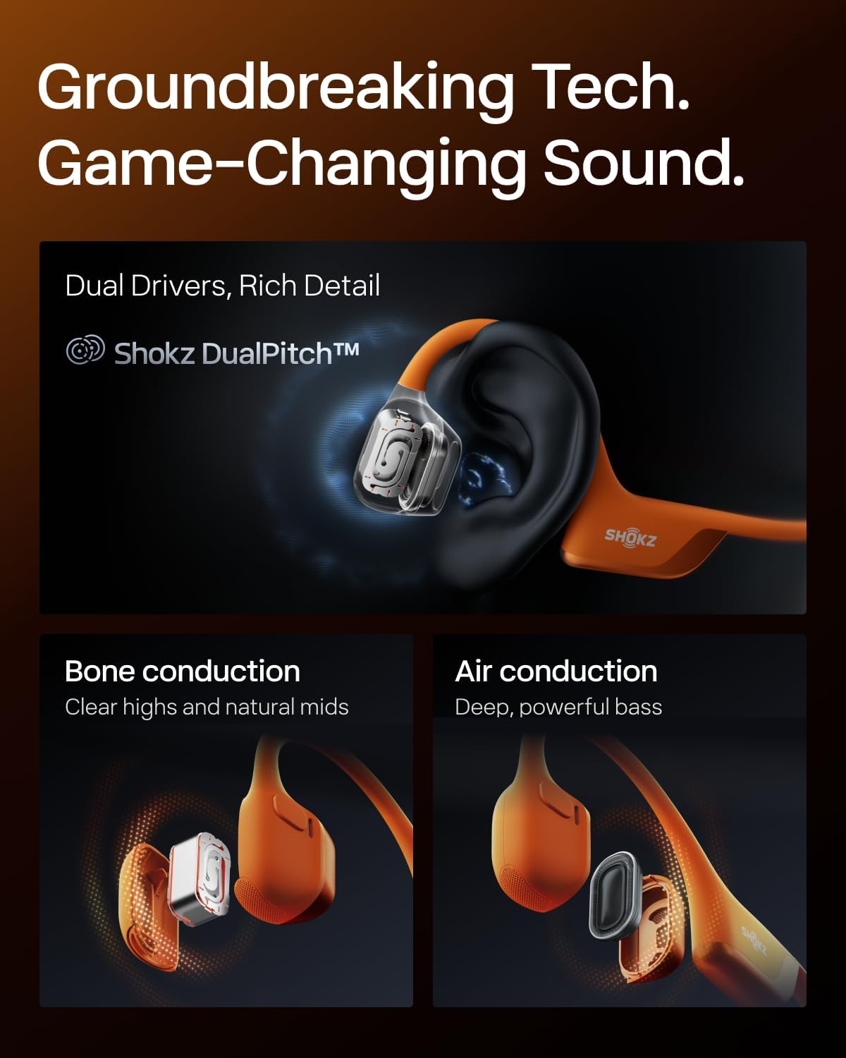 SHOKZ OpenRun Pro 2 Mini Bone Conduction Bluetooth Sport Headphones, Bundle with Reflective Strip；DualPitch premium sound；Open ear awareness; Smart Mic; IP55; 12H battery; Running/Cycling/Hiking