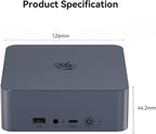 Beelink EQi13 Mini PC, Intel 13420H 8C/12T, 24GB DDR4 500G PCIe4.0 SSD Mini Computer, Desktop Computer Built-in PSU/Dual Display/4K 60Hz/WiFi6/BT5.2/HTPC/Home