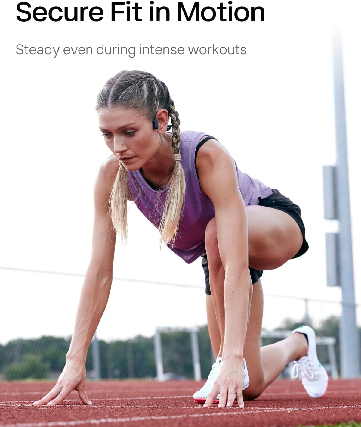 SHOKZ OpenRun Pro - Open-Ear Bluetooth Bone Conduction Sport Headphones - Sweat Resistant Wireless Earphones for Workouts and Running with Premium Deep Base - Built-in Mic, with Hair Band Bundle with Hair Band；Deep Bass；Open-ear comfort; Secure fit
