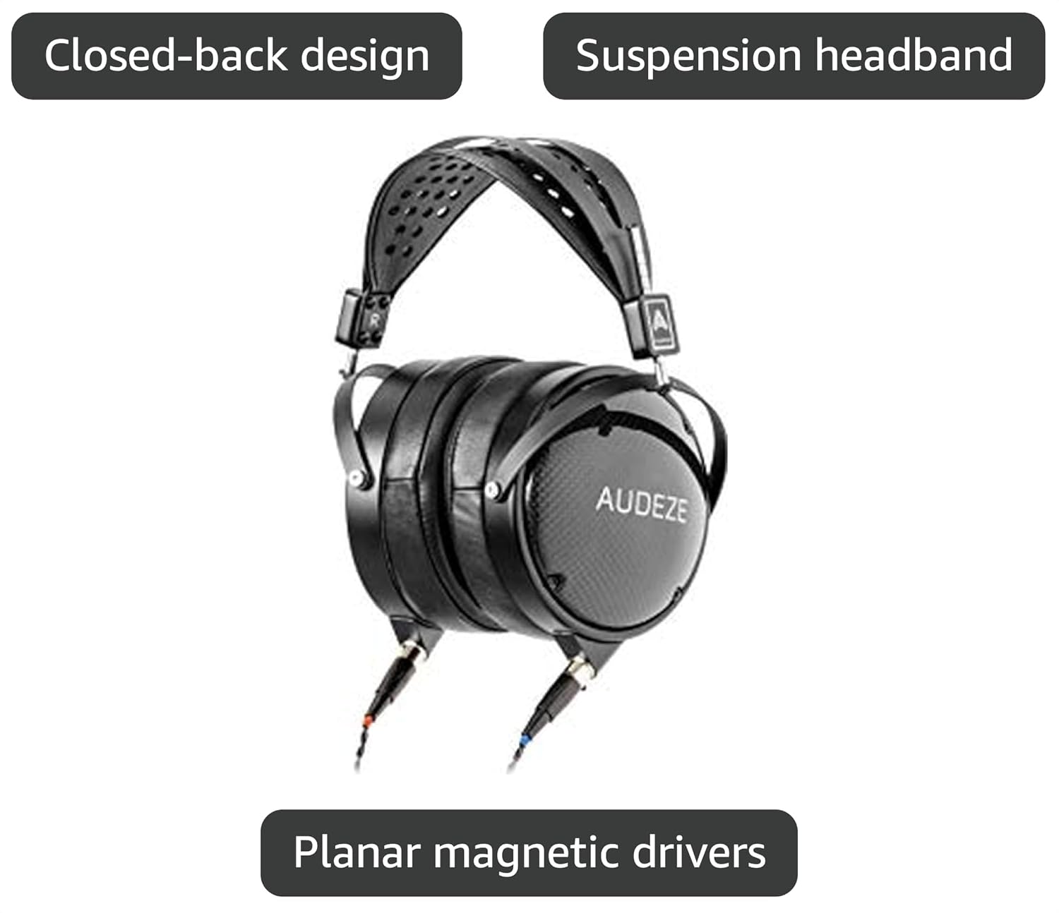 Audeze LCD-XC Over Ear Closed Back Headphone, Carbon Weave earcups with Suspension Headband, Creator Edition with Economy Carry case – New 2021 Version
