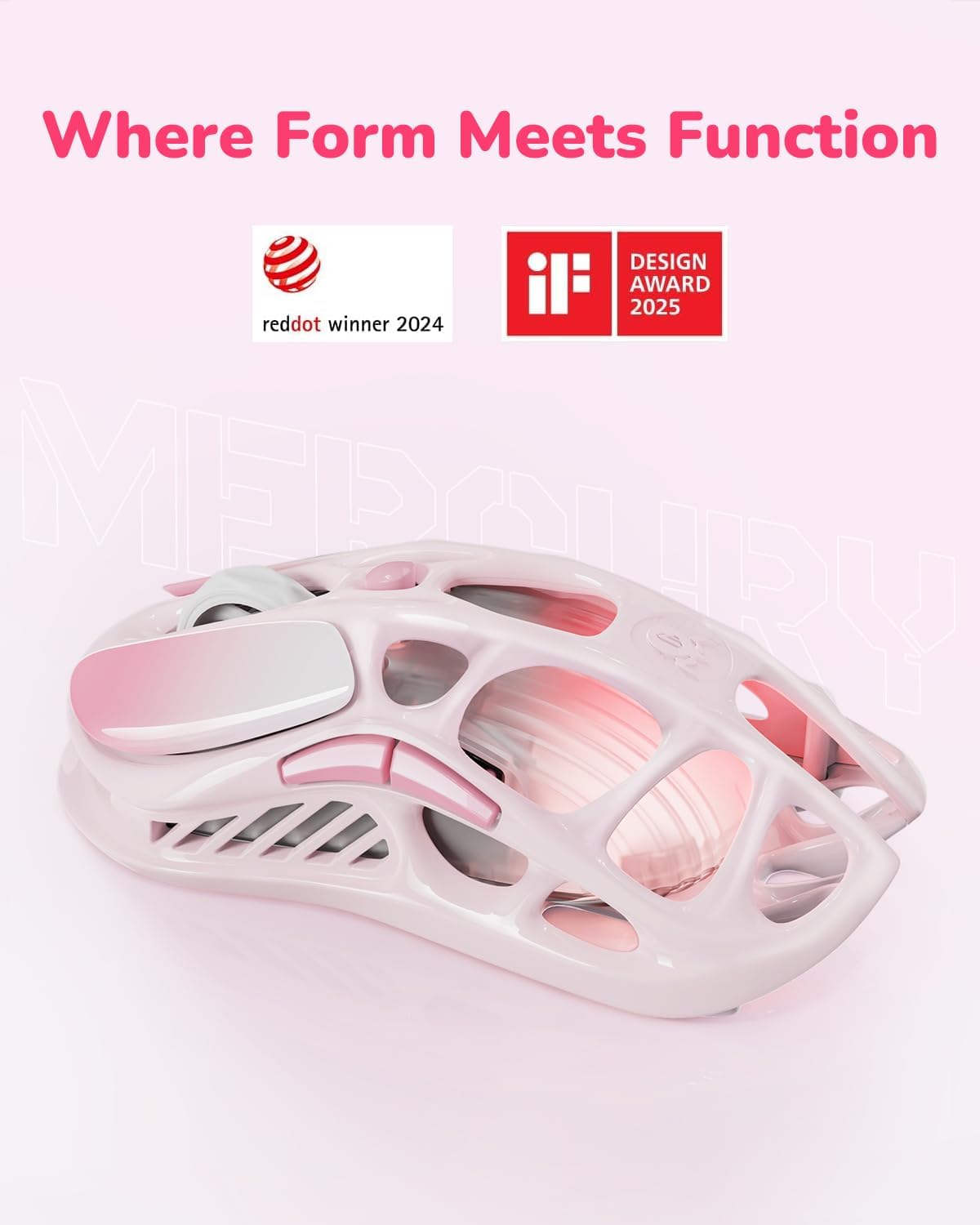 GravaStar Mercury K1 Keyboard & M1 Pro Mouse - Sakura Pink