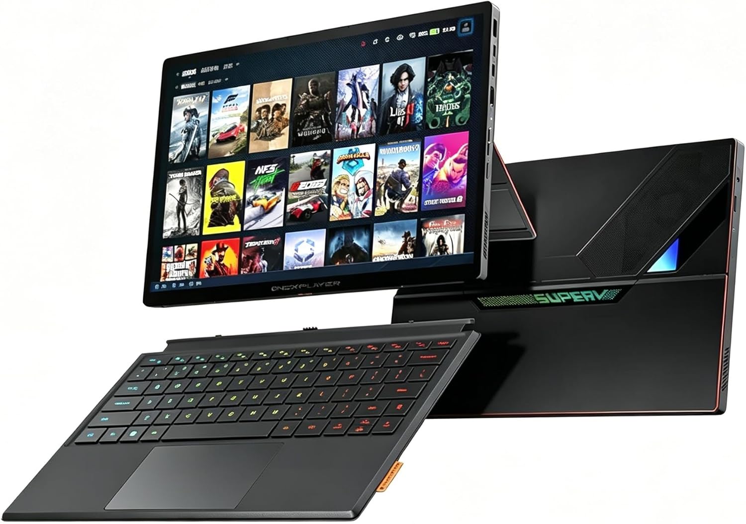 OneXPlayer Super V Portable AI Workstation with Intel Core Ultra X7 358H Processor, Intel Arc B390 Graphics, 14-inch 2.8K 120Hz AMOLED Display, for On-the-Go Productivity(48GB RAM + 1TB SSD)