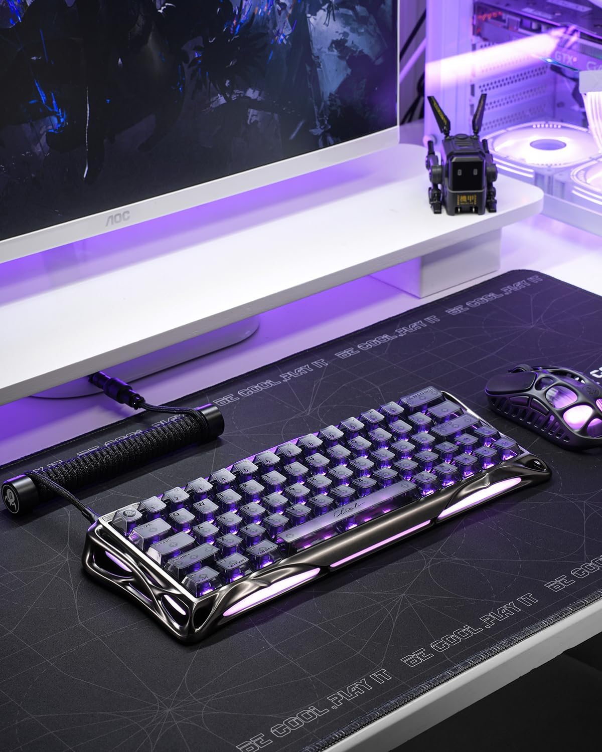 GravaStar Mercury V60 Pro 60% HE Magnetic Gaming Keyboard, True 8kHz Polling Rate, 0.125ms Latency, Dynamic Rapid Trigger, 0.005mm Adjustable Actuation, Full Aluminum Frame