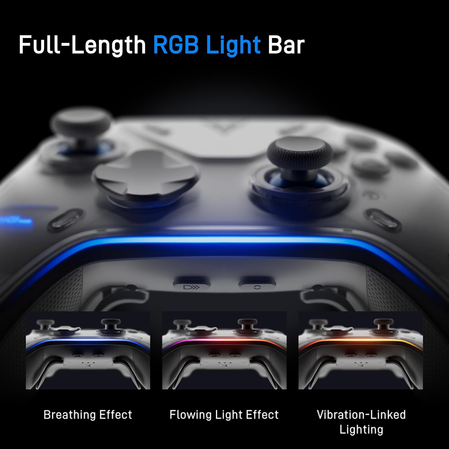 FLYDIGI Apex 5 PC Controller, Forceflex Joystick, 3ms Ultra-Low Latency | ForceAdapt Triggers, RGB Light Bar, Full-Color LCD Display,1500mAh Battery, Trigger+Grip Vibration, 6 Extra Bottons
