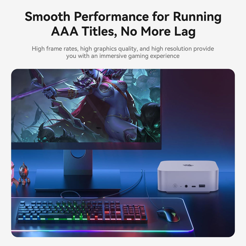 Beelink SER9 Pro Mini PC, AMD Ryzen 7 H 255(up to 4.9GHz) 8C/16T Mini Computer 24GB LPDDR5X RAM 1TB NVMe PCIe 4.0 SSD, 4K Triple Screen Display WiFi6/BT5.2/WOL/W-11 Pro