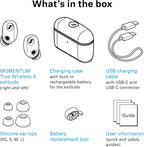 Sennheiser Momentum True Wireless 5 Bluetooth Earbuds, Graphite 40hr Battery, ANC, Lossless High Res Audio, 3D Dolby Atmos, User-Replaceable Battery, Clear Calls & Touch Controls