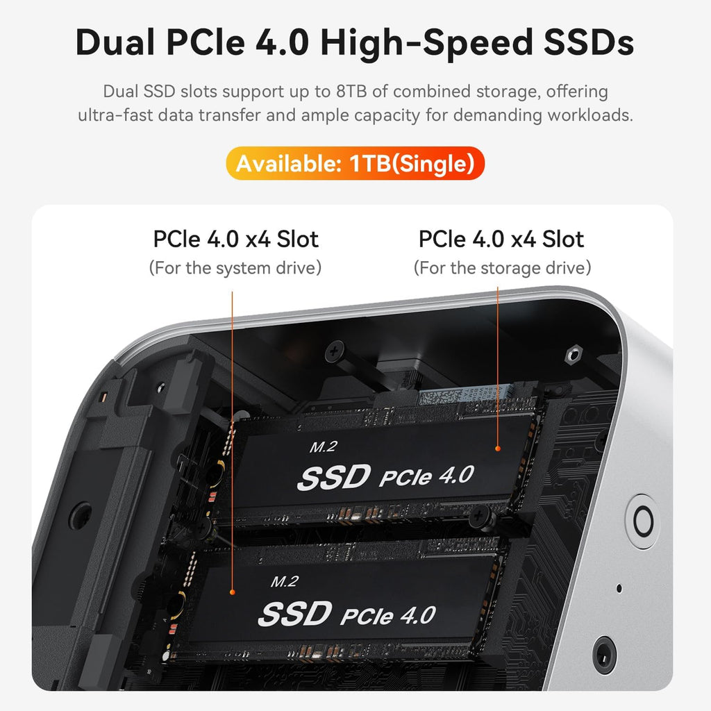 Beelink SER9 Pro Mini PC, AMD Ryzen 7 H 255(up to 4.9GHz) 8C/16T Mini Computer 24GB LPDDR5X RAM 1TB NVMe PCIe 4.0 SSD, 4K Triple Screen Display WiFi6/BT5.2/WOL/W-11 Pro