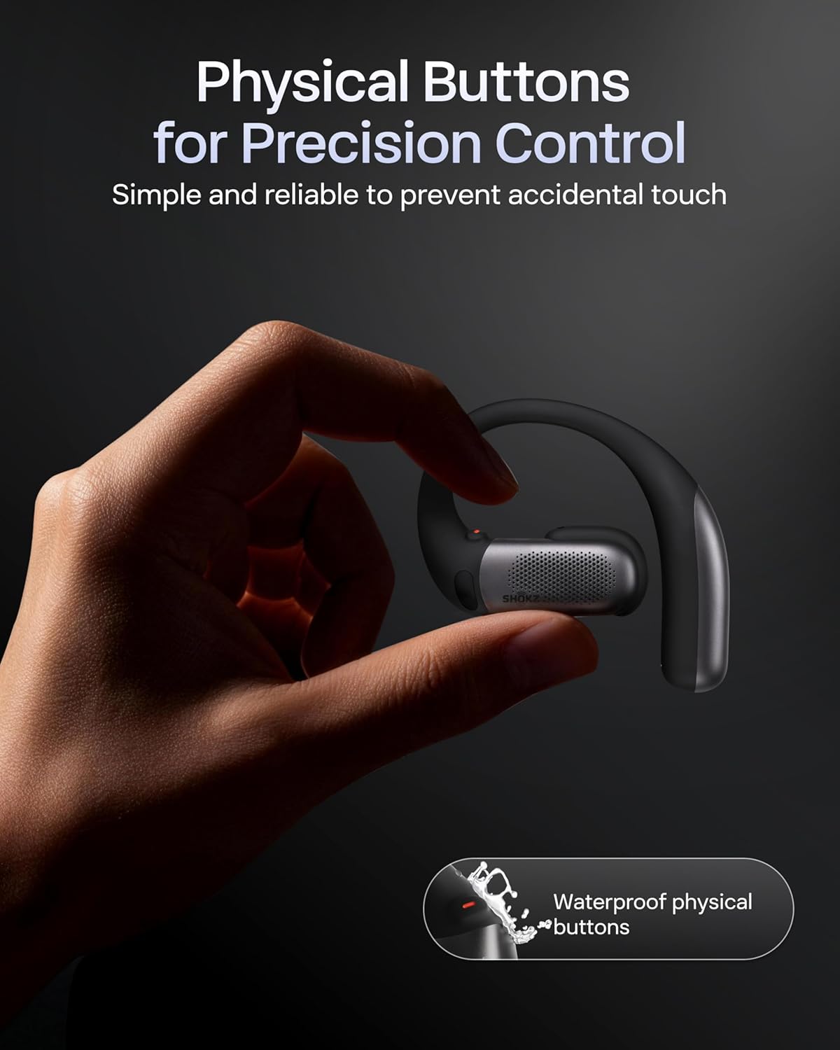 SHOKZ OpenFit Pro Open-Ear Earbuds with Noise Reduction, Dolby Atmos,  Superior Sound with Richer Details; Secure fit; AI call clarity; Up to 50H playtime; Bluetooth 6.1; IP55; Gym/Office/Cafe use