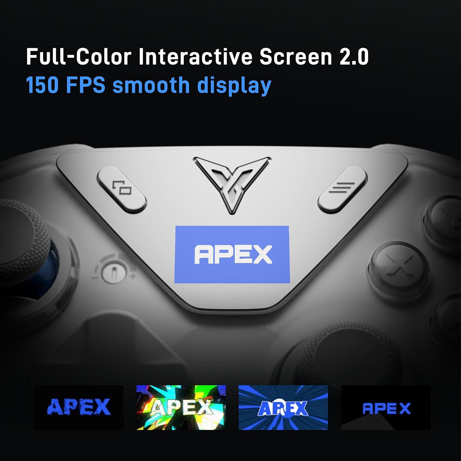 FLYDIGI Apex 5 PC Controller, Forceflex Joystick, 3ms Ultra-Low Latency | ForceAdapt Triggers, RGB Light Bar, Full-Color LCD Display,1500mAh Battery, Trigger+Grip Vibration, 6 Extra Bottons
