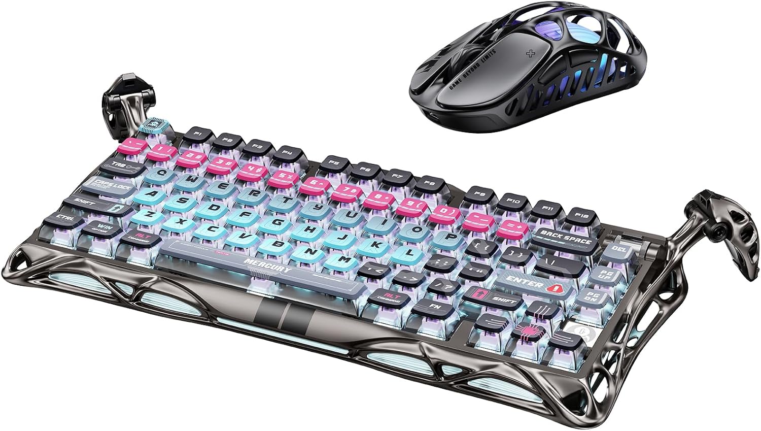 GravaStar V75 Pro Gaming Keyboard Cyberpunk with Gaming Mouse X pro