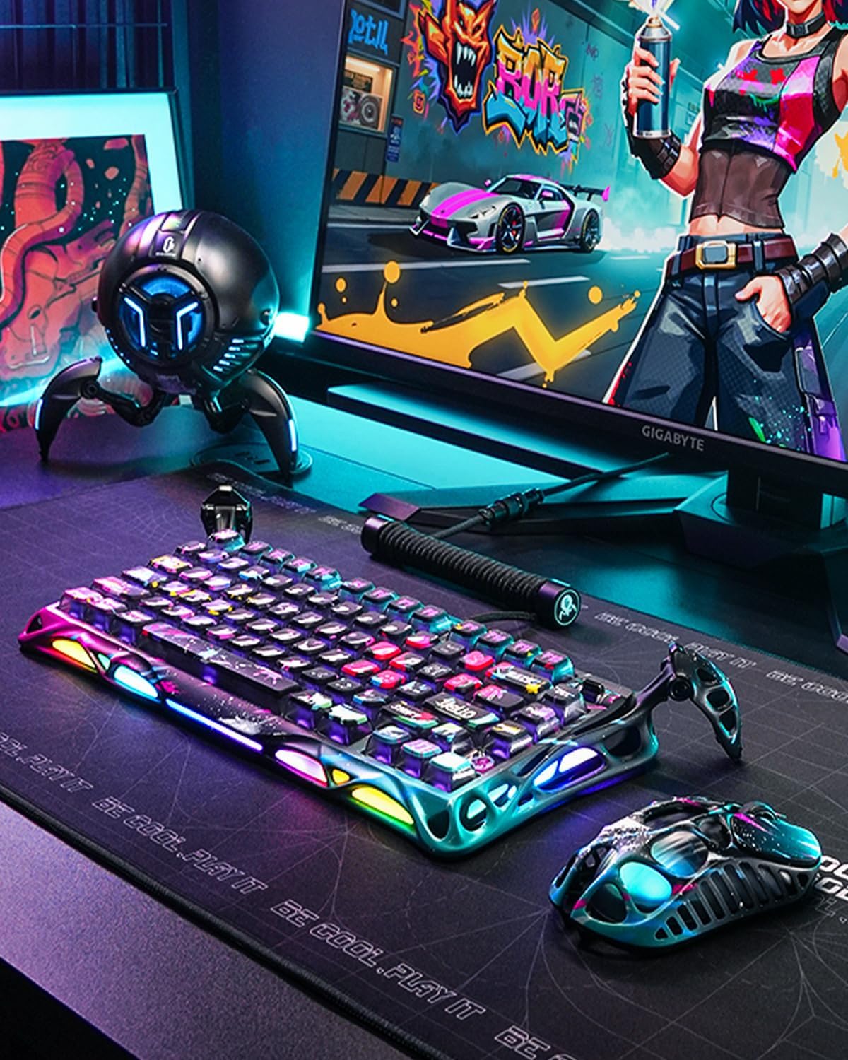 GravaStar Mercury V75 PRO Hall Effect Gaming Keyboard, 75% Wired Magnetic Keyboard, 8000Hz Polling Rate, UFO Magnetic Switches, 0.005mm Rapid Trigger, Adjustable Actuation, CNC Aluminum