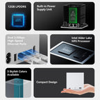 Beelink ME mini 6-disk solid-state mini host N200 dual 2.5G soft router low-noise home storage computer 12G/64G (eMMC)/2T