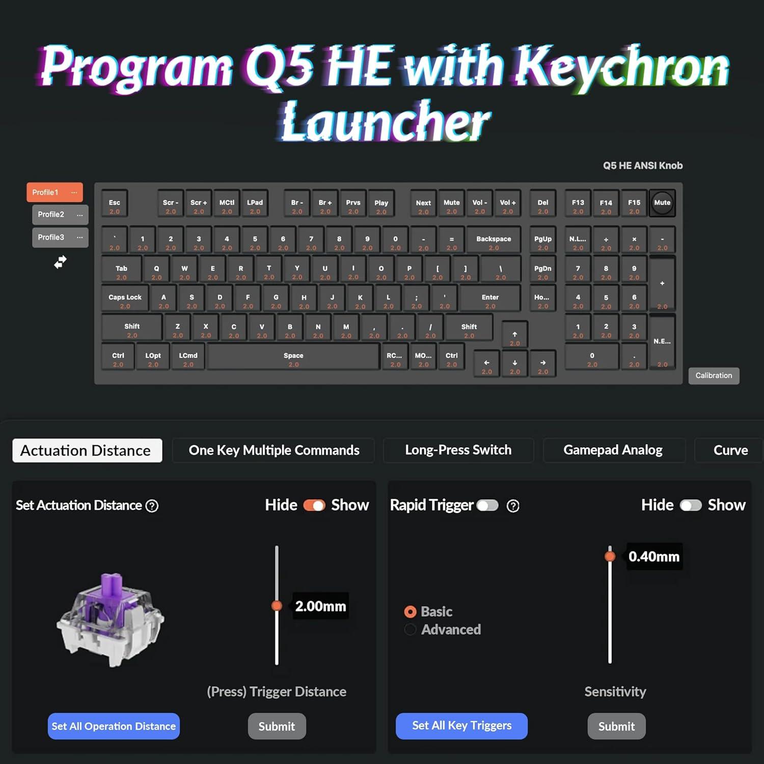 Teclado Mecânico Keychron Q5 HE QMK Wireless | Personalizável com Switch Gateron