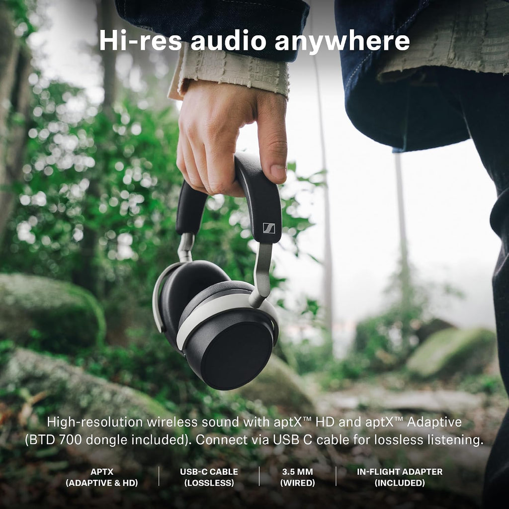 Sennheiser HDB 630 Wireless Audiophile Headphones with Incl. Hi-Res Dongle Included BTD 700 for high resolution audio, parametric EQ in-app and crossfeed function.