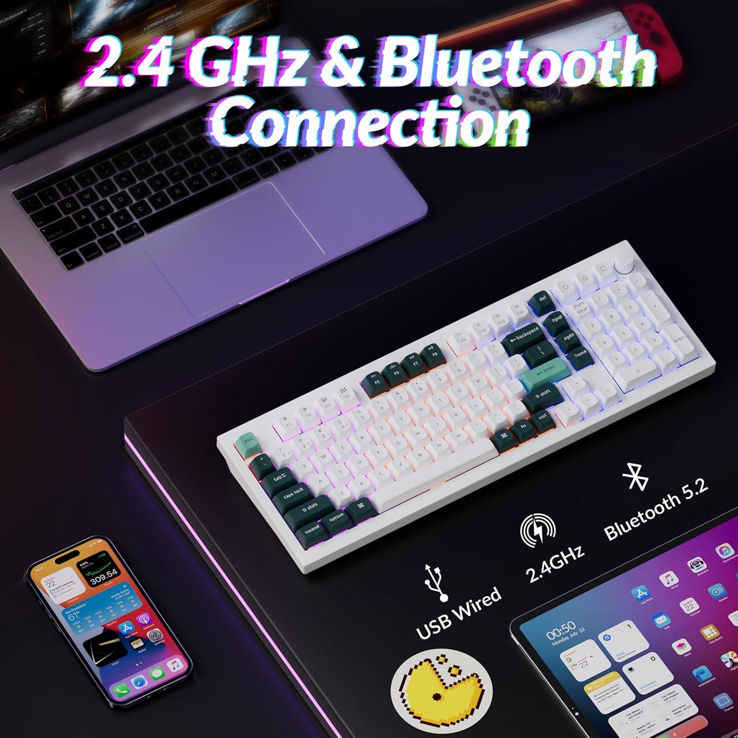 Teclado Mecânico Keychron Q5 HE QMK Wireless | Personalizável com Switch Gateron