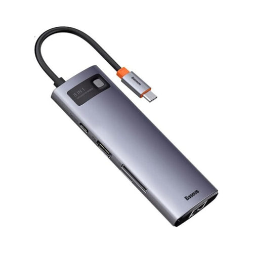 Adaptador Baseus Estação de Ancoragem USB-C HUB 8 em 1 com HDMI 4K | 100W
