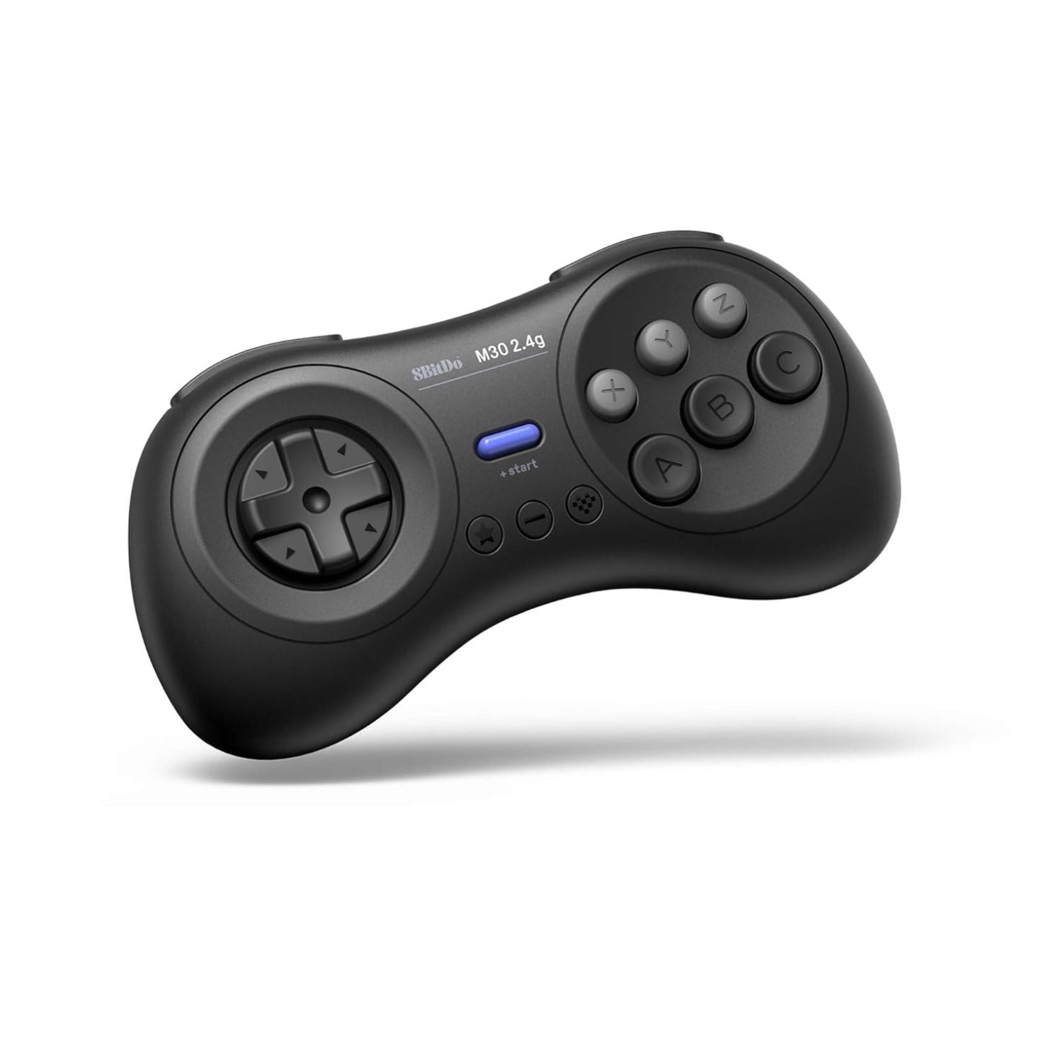 Controle 8Bitdo M30 Wireless | Original Sega Genesis e Mega Drive | Conexão 2.4G | Design Clássico | Preto