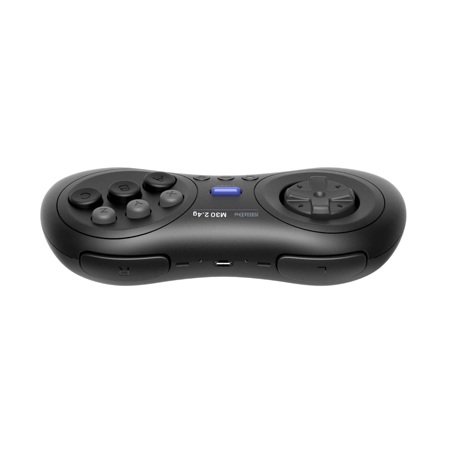 Controle 8Bitdo M30 Wireless | Original Sega Genesis e Mega Drive | Conexão 2.4G | Design Clássico | Preto