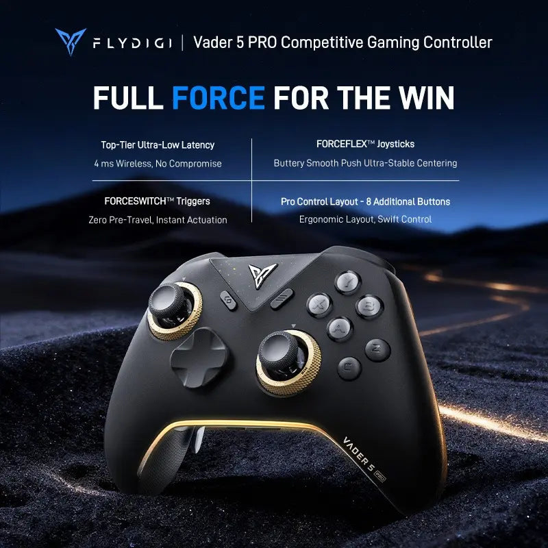 Flydigi Vader 5 Pro Controle Hall Effect Baixa Latência