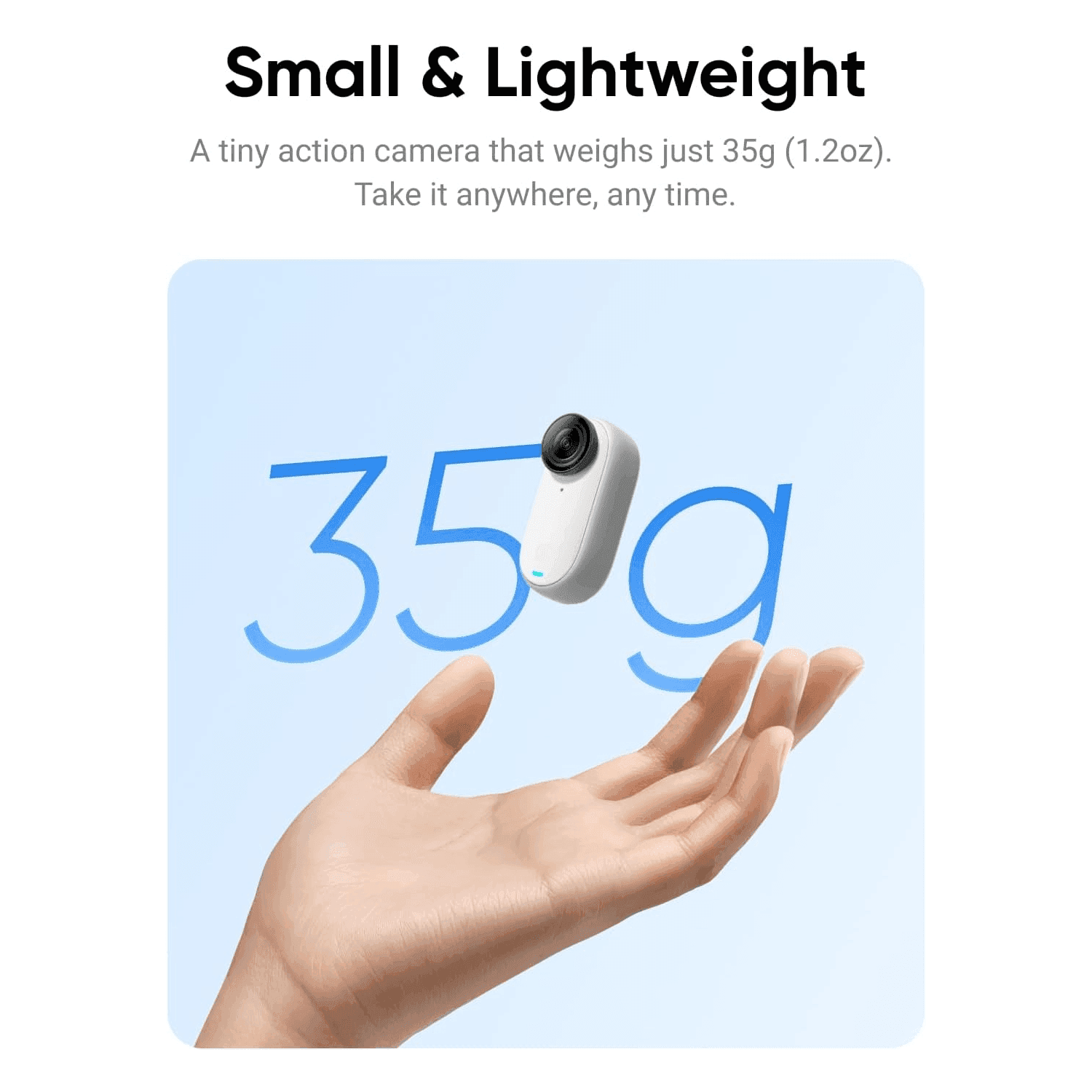 Câmera de Ação Insta360 GO 3S 128GB | 4K Compacta com Estabilização de Imagem | Branca