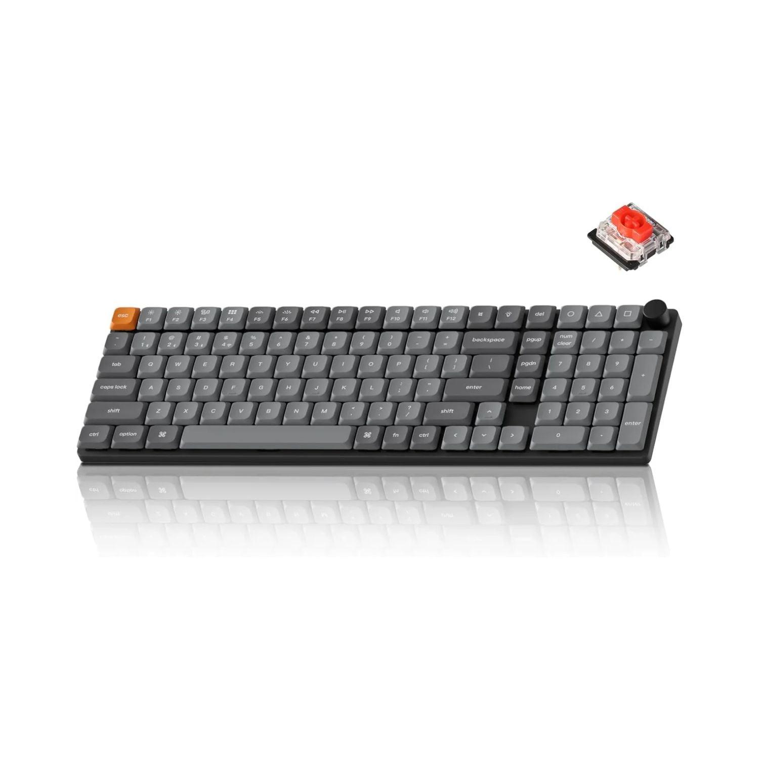 Keychron K17 Max | Teclado Mecânico Low-Profile | Design Compacto 96% | Conectividade Tripla | RGB