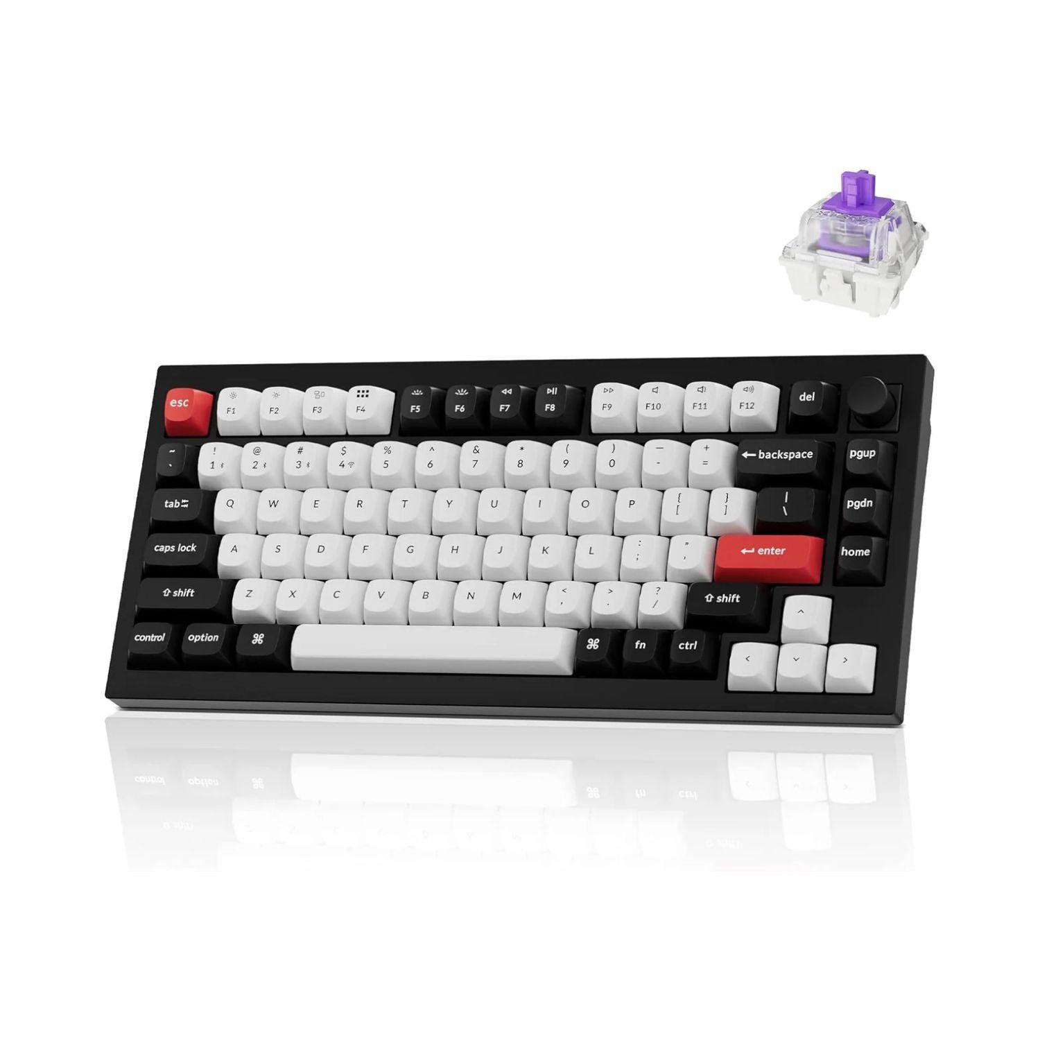 Keychron Q1 HE Teclado Mecânico Sem Fio com Switches Magnéticos Gateron e Polling Rate de 1000Hz