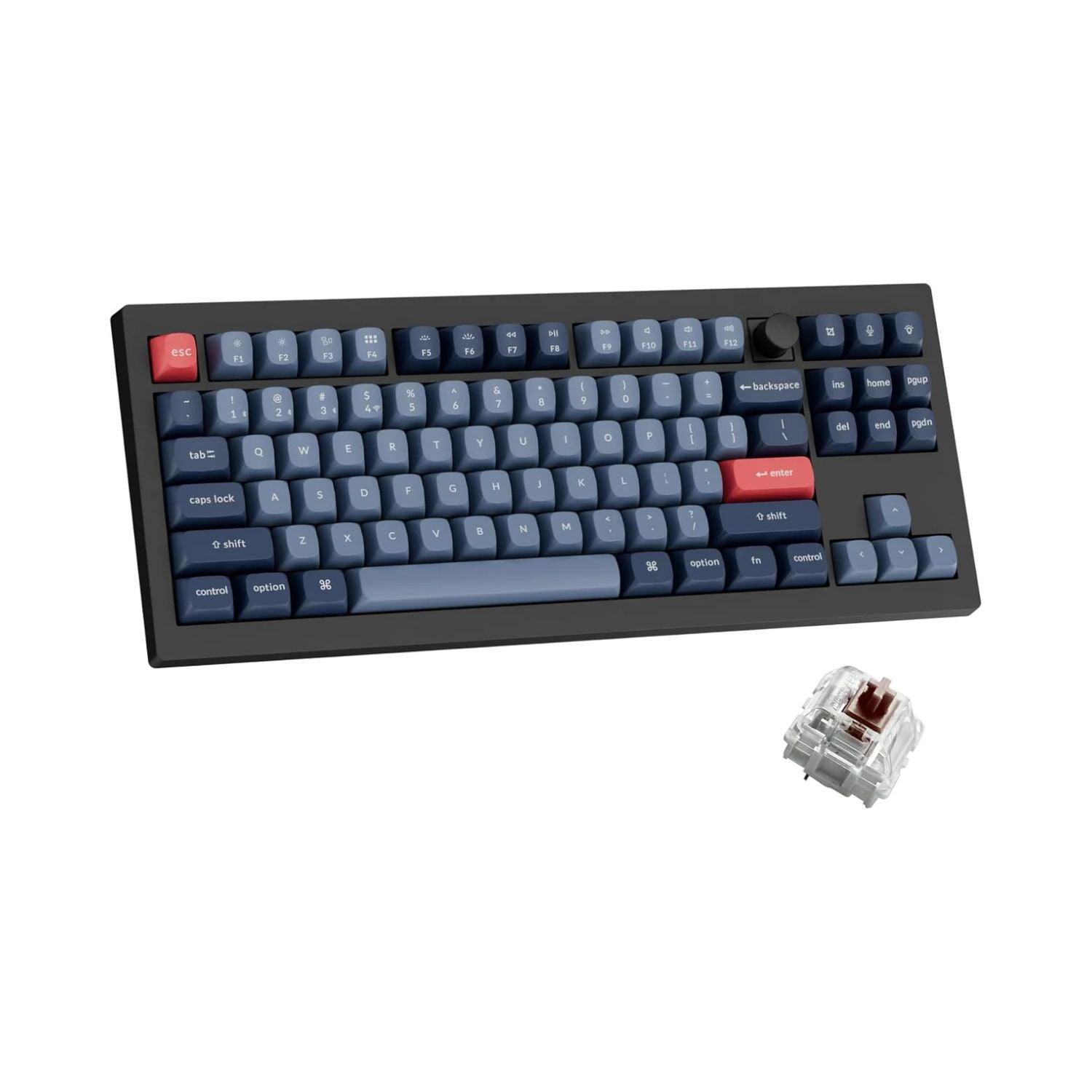 Teclado Mecânico Compacto Keychron V3 Max TKL | Gasket Mount | RGB Personalizável | Conectividade Tripla