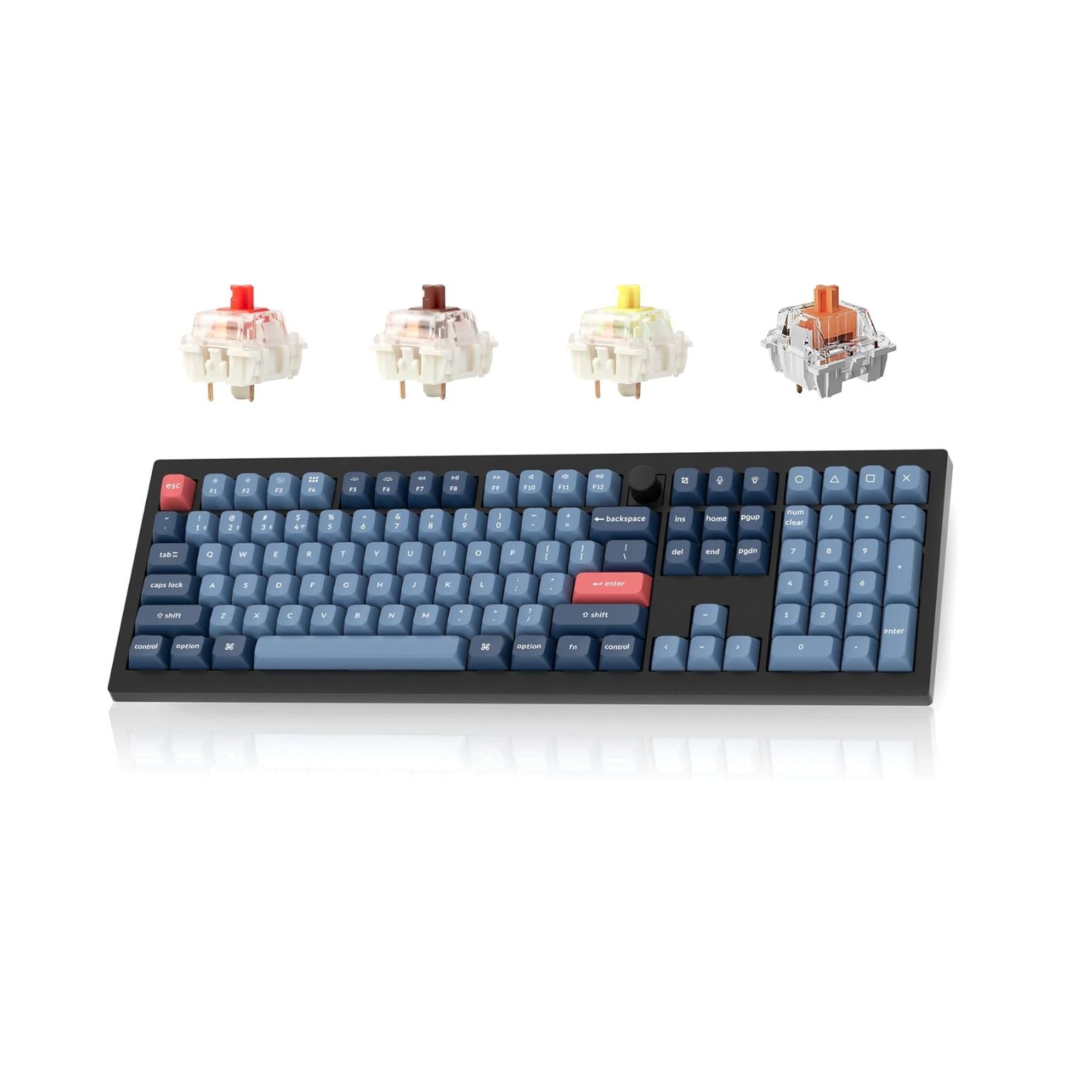 Teclado Mecânico Full-Size Keychron V6 Max | Gasket Mount | RGB Personalizável | Conectividade Tripla