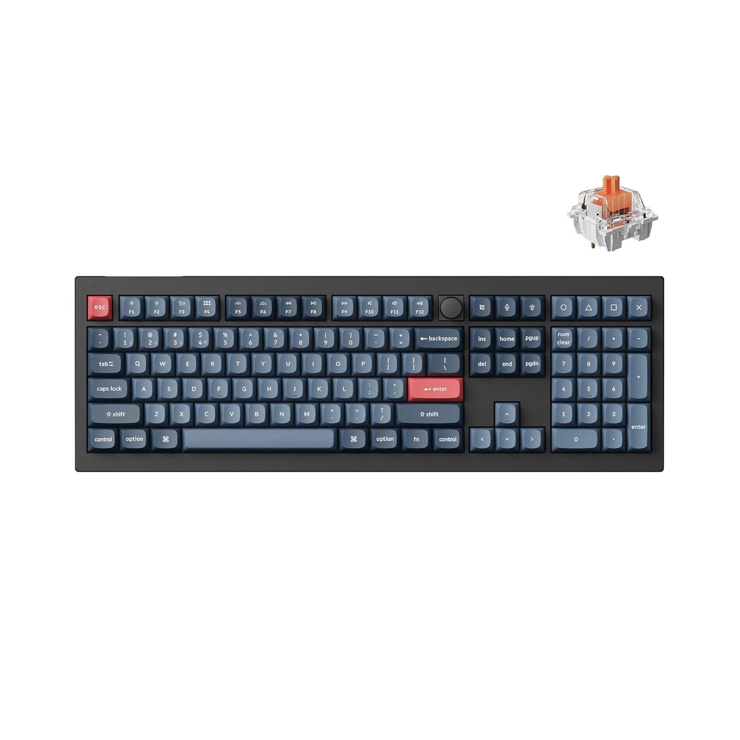 Teclado Mecânico Full-Size Keychron V6 Max | Gasket Mount | RGB Personalizável | Conectividade Tripla