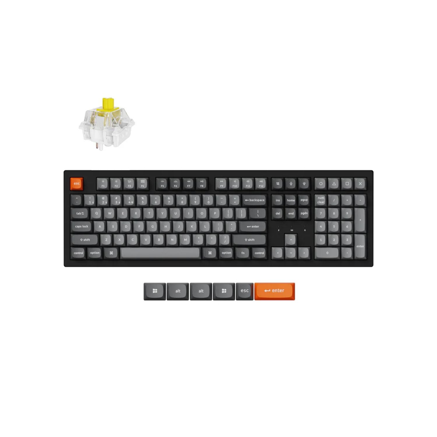 Keychron K10 Max | Teclado Mecânico Full-Size | Conectividade Tripla | RGB Personalizável