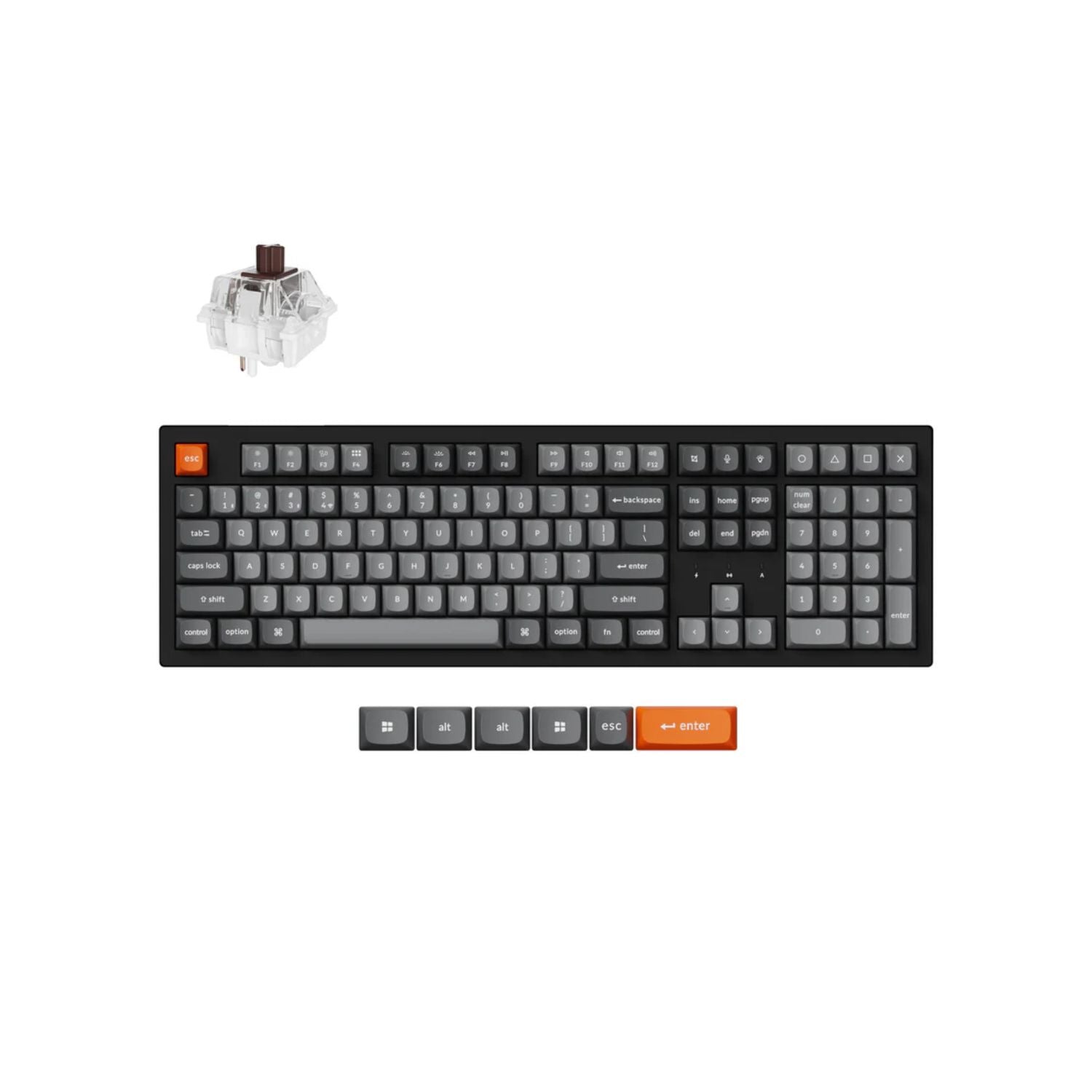 Keychron K10 Max | Teclado Mecânico Full-Size | Conectividade Tripla | RGB Personalizável