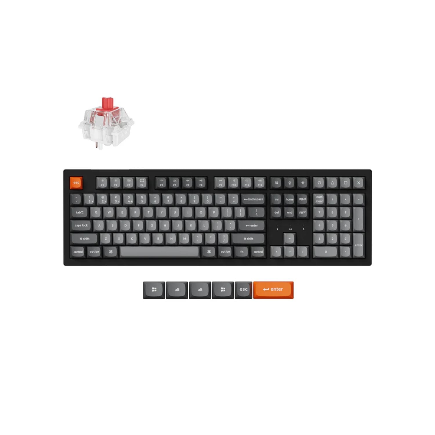 Keychron K10 Max | Teclado Mecânico Full-Size | Conectividade Tripla | RGB Personalizável