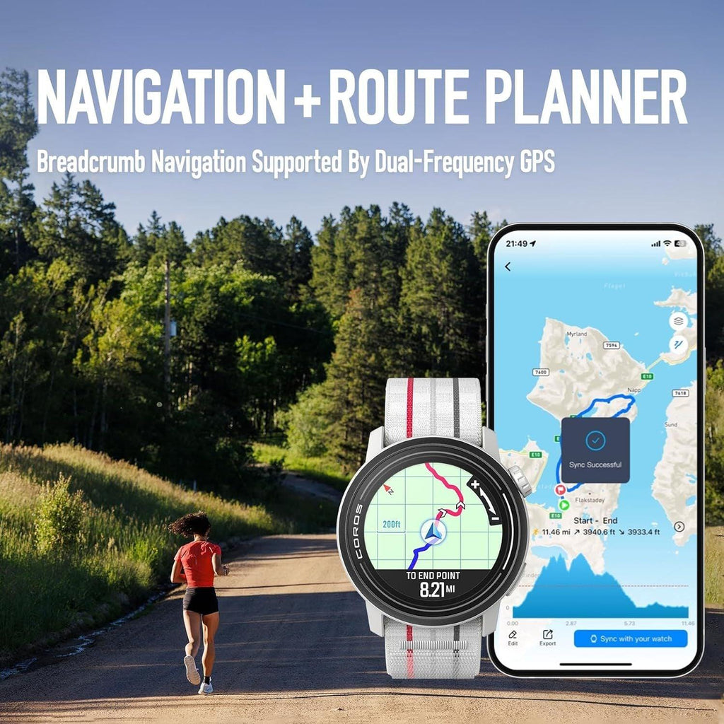 COROS PACE 3 Relógio GPS Esportivo Silicone com Autonomia de 38 Horas e Navegação Breadcrumb | Preto