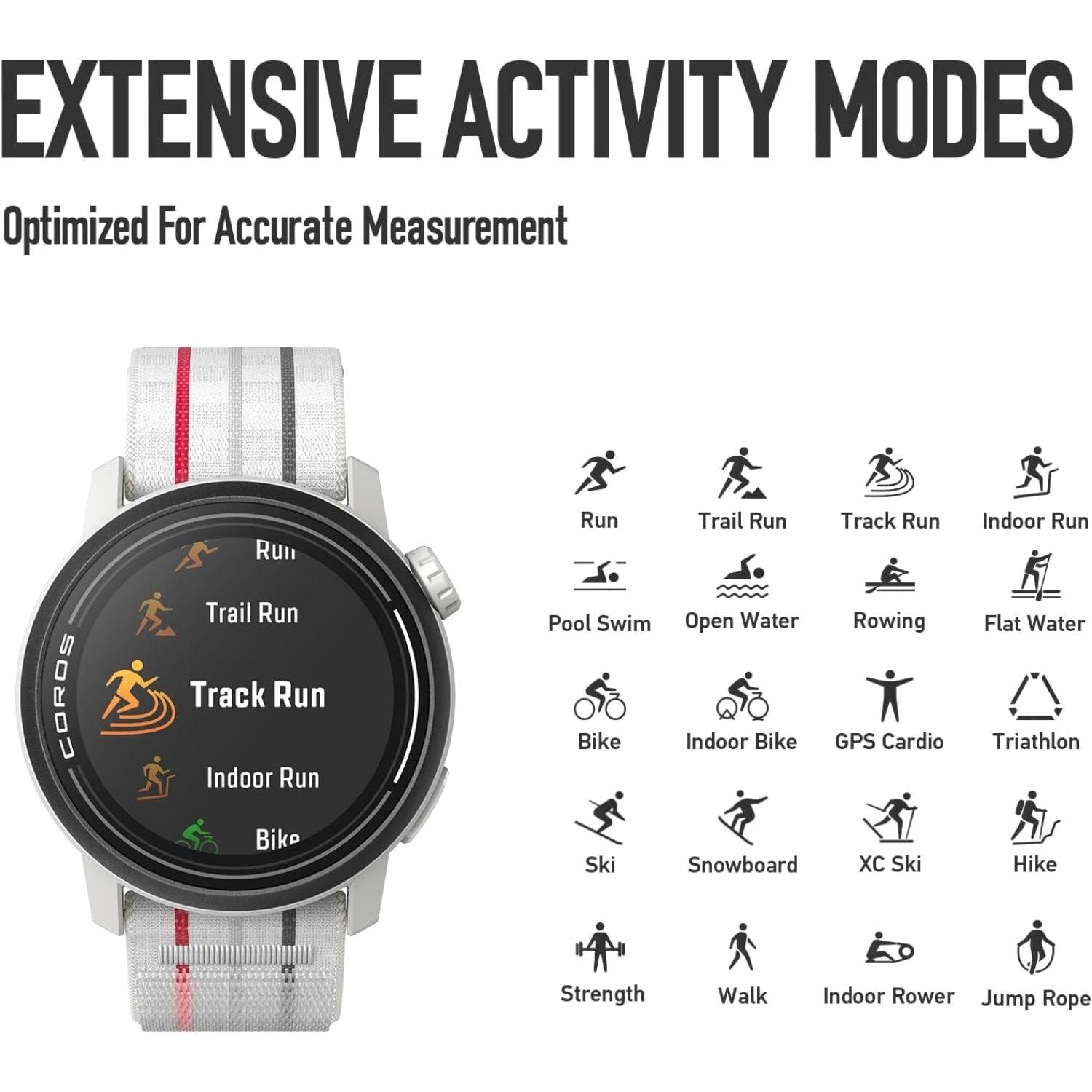 COROS PACE 3 Relógio GPS Esportivo Silicone com Autonomia de 38 Horas e Navegação Breadcrumb | Preto