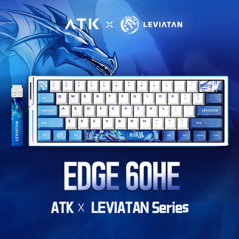 ATK EDGE 60 HE Extreme | Teclado Gamer Magnético LEVIATAN Colab | Alta Precisão